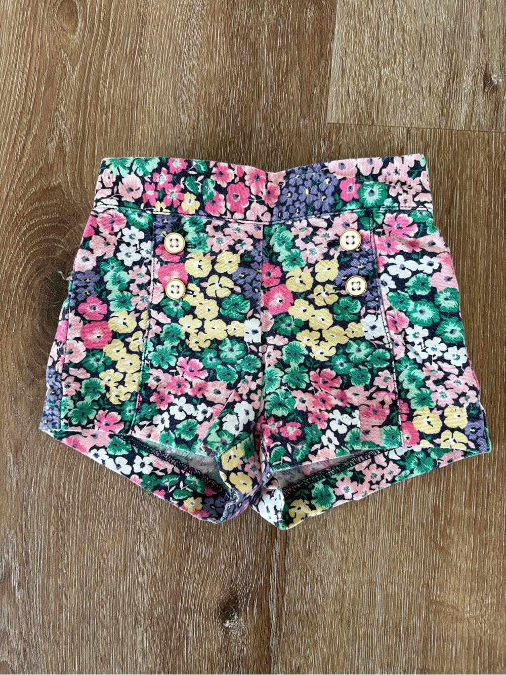 Janie and Jack High Waist Multi Color Flower Short Size: 6-12 months| Summer